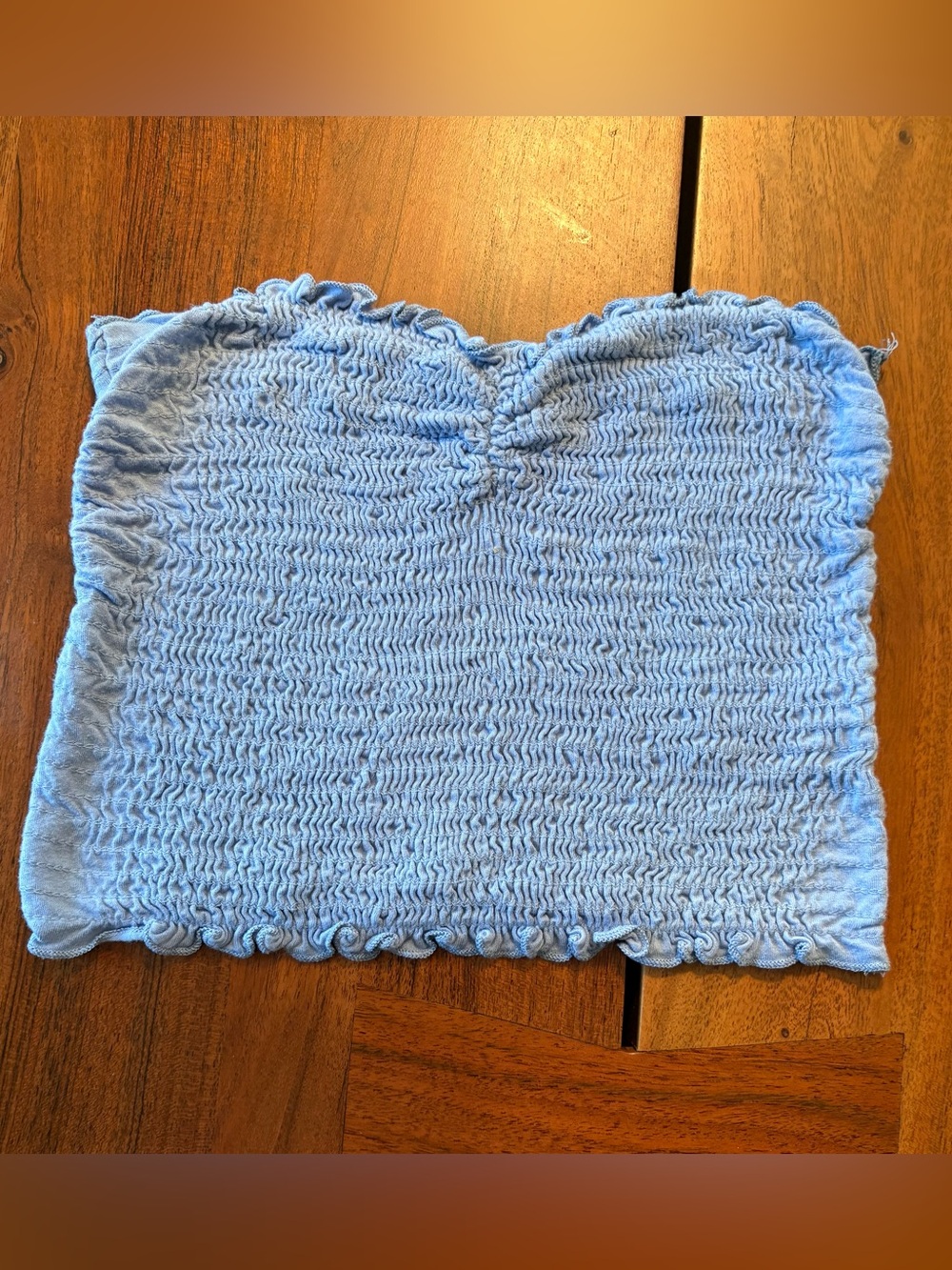 Urban Outfitters Sky Blue Smocked Tube Top